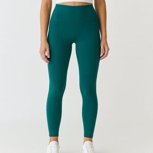 Lululemon In The Flow Seamless Leggings Women’s Size 4 Teal Cropped Yoga